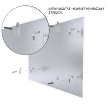 Tablica magnetyczna szklana biała premium montaz