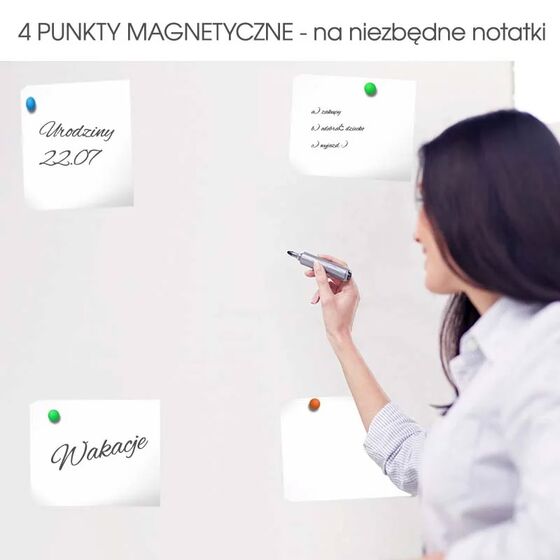 Tablica punktowo-magnetyczna szklana